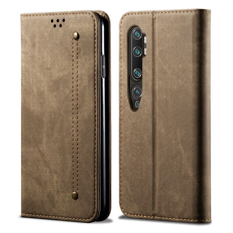 Flip Cover Xiaomi Mi Note 10 / Note 10 Pro Jeans Látka