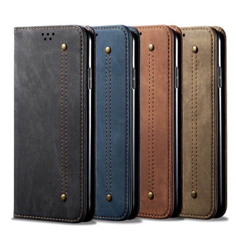 Flip Cover Xiaomi Mi Note 10 / Note 10 Pro Jeans Látka