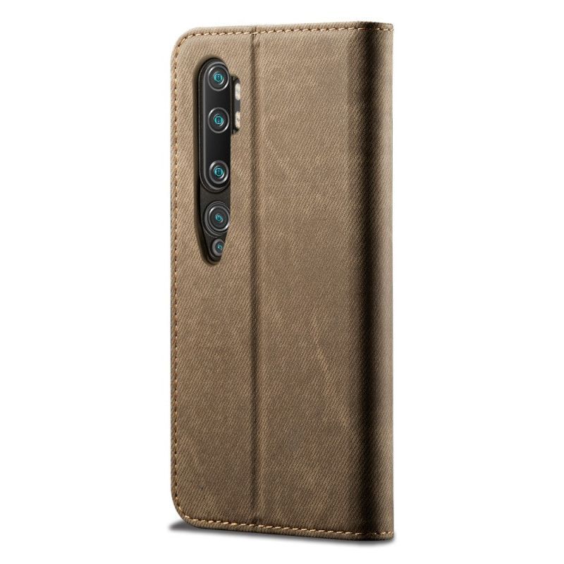 Flip Cover Xiaomi Mi Note 10 / Note 10 Pro Jeans Látka