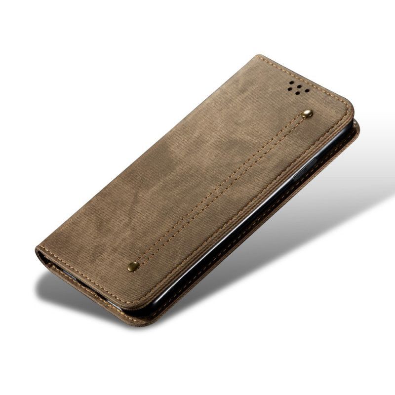 Flip Cover Xiaomi Mi Note 10 / Note 10 Pro Jeans Látka