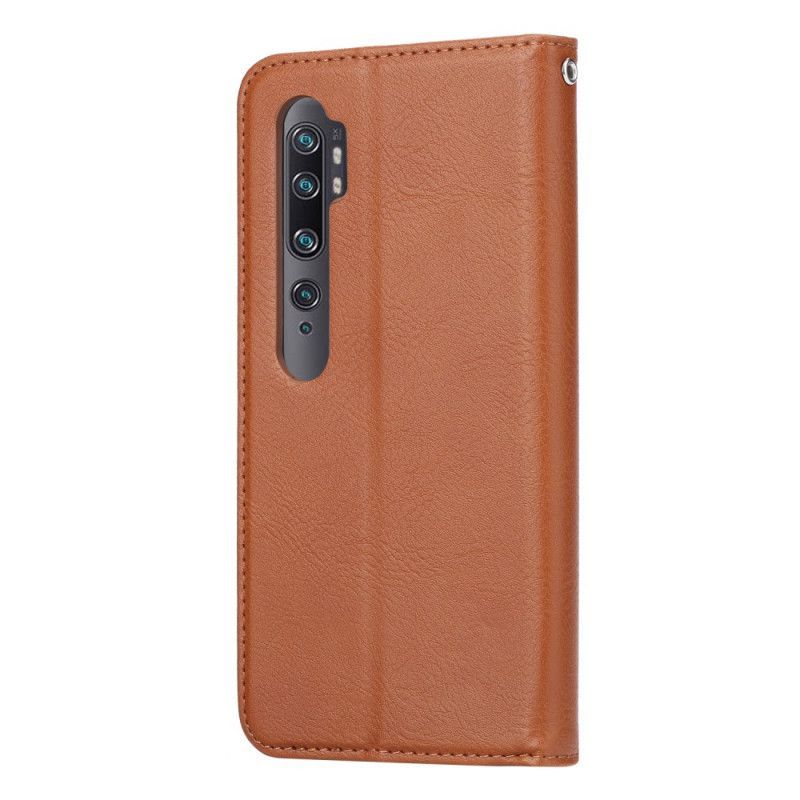 Flip Cover Xiaomi Mi Note 10 / Note 10 Profesionální Držák Na Karty Z Umělé Kůže