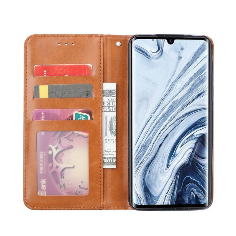 Flip Cover Xiaomi Mi Note 10 / Note 10 Profesionální Držák Na Karty Z Umělé Kůže