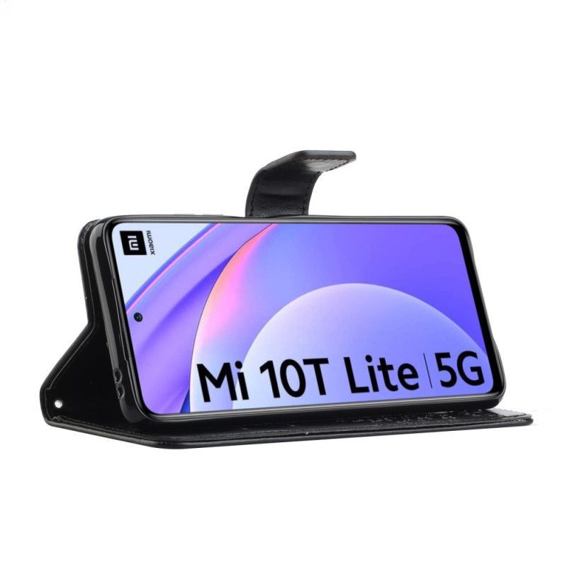 Flipové Pouzdro Na Xiaomi Mi 10t Lite 5g / Redmi Note 9 Pro 5g Strom A Pásové Sovy