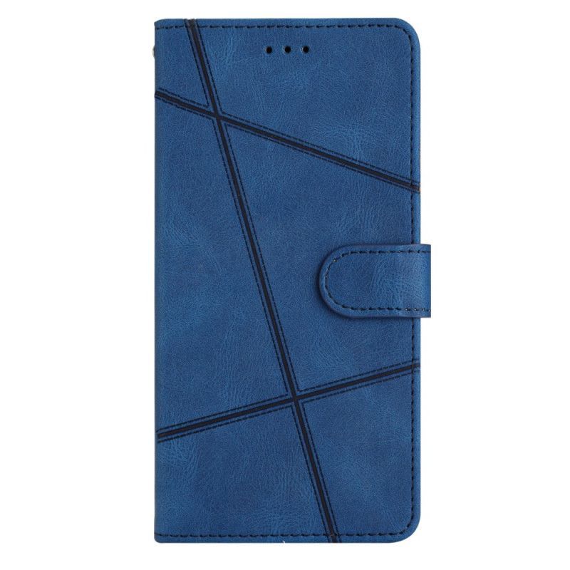 Flipové Pouzdro Na Xiaomi Redmi Note 12 4G Na Lana Pásek Geometrický