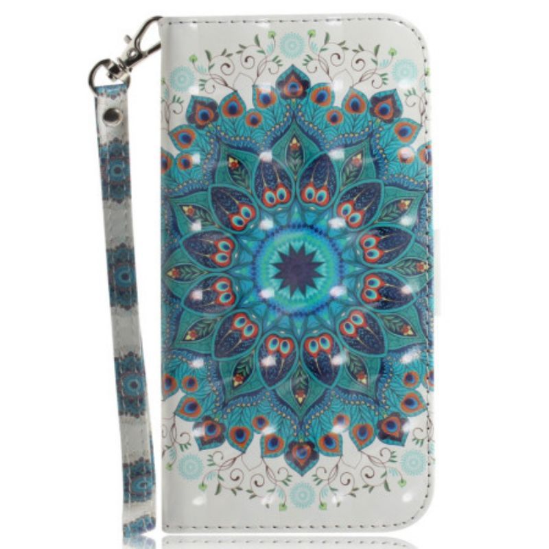 Flipové Pouzdro Na Xiaomi Redmi Note 12 5G Na Lana Strappy Mandala