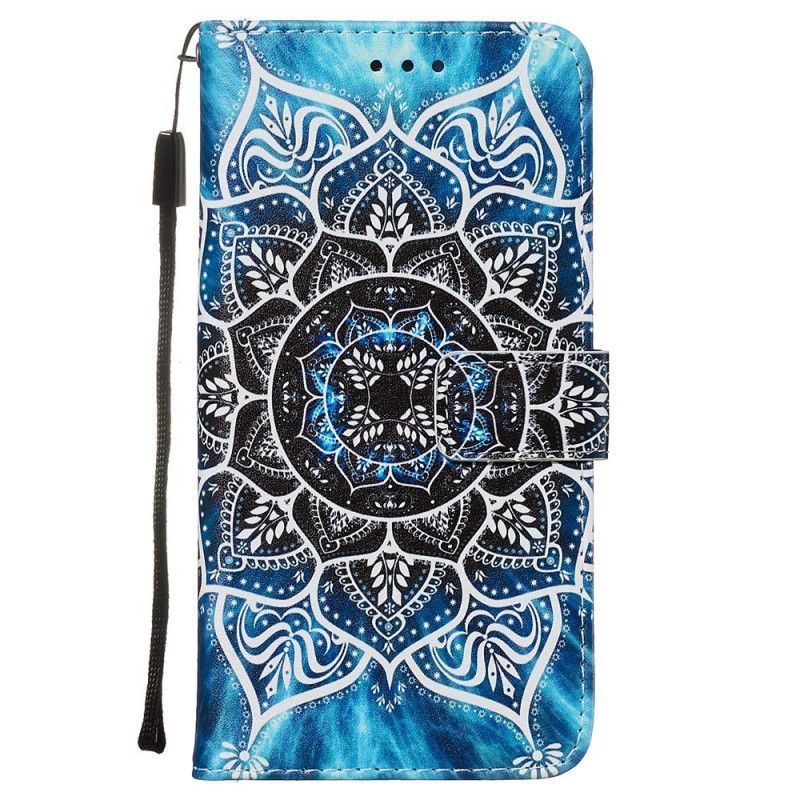 Flipové Pouzdro Na Xiaomi Redmi Note 8 Černá Pásková Mandala