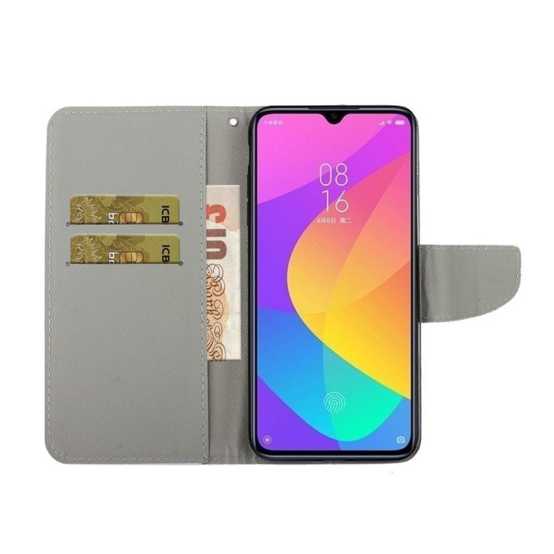 Flipové Pouzdro Xiaomi Redmi 9 Barevné Řemínkové Květiny