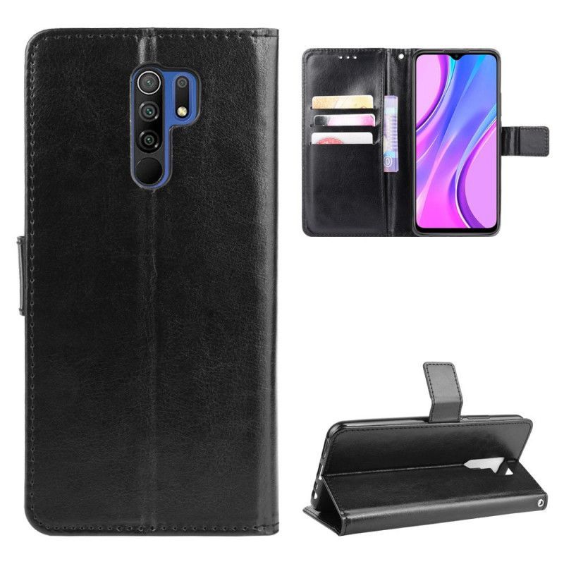 Flipové Pouzdro Xiaomi Redmi 9 Lesklá Imitace Kůže