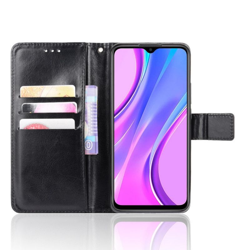 Flipové Pouzdro Xiaomi Redmi 9 Lesklá Imitace Kůže