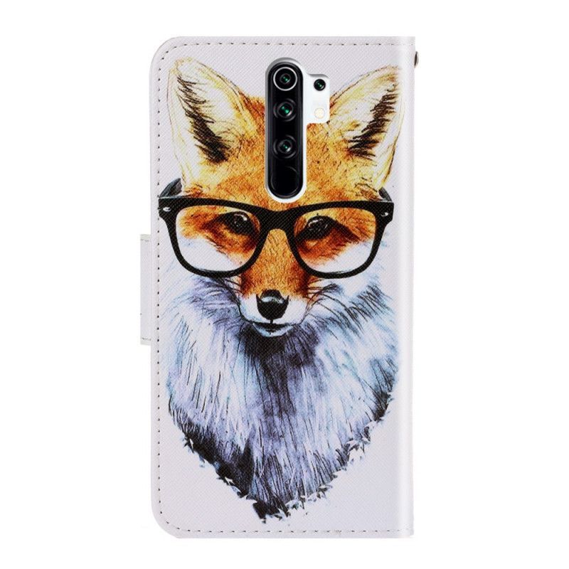 Flipové Pouzdro Xiaomi Redmi 9 Nerdy Liška S Popruhem