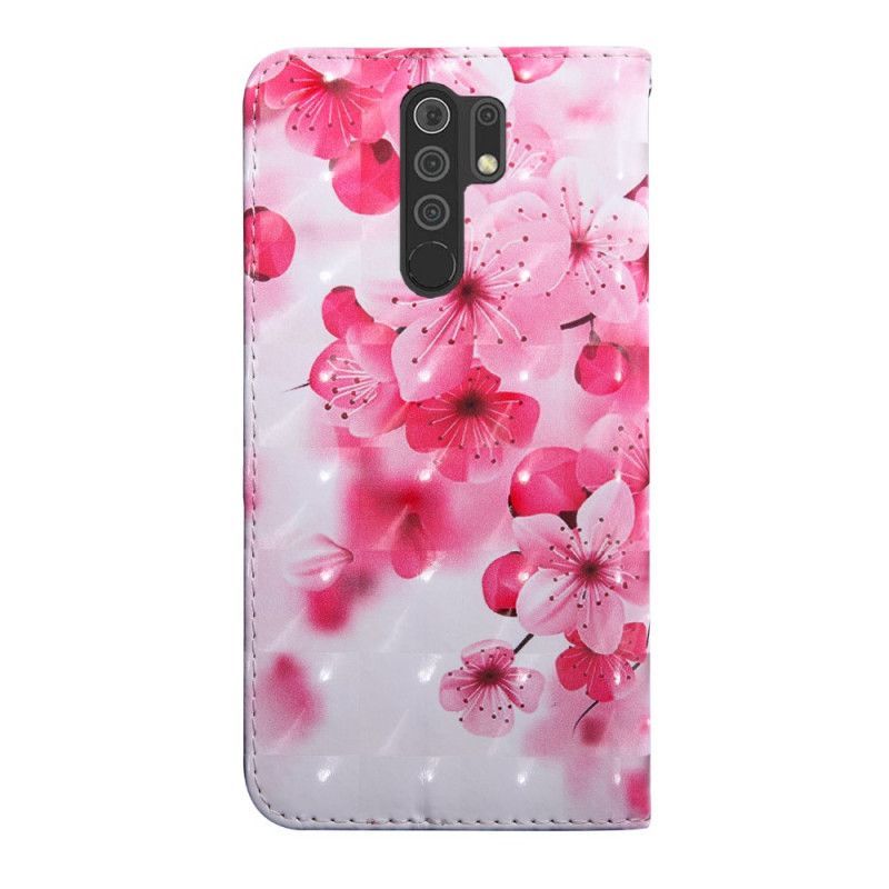 Flipové Pouzdro Xiaomi Redmi 9 Růžové Květy