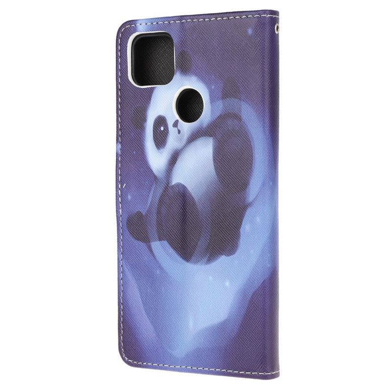 Flipové Pouzdro Xiaomi Redmi 9c Vesmírná Panda S Popruhem