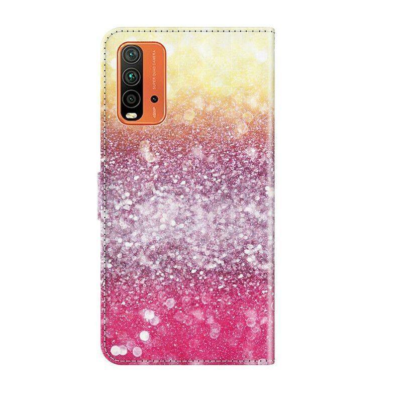 Flipové Pouzdro Xiaomi Redmi 9t Purpurový Třpytivý Gradient