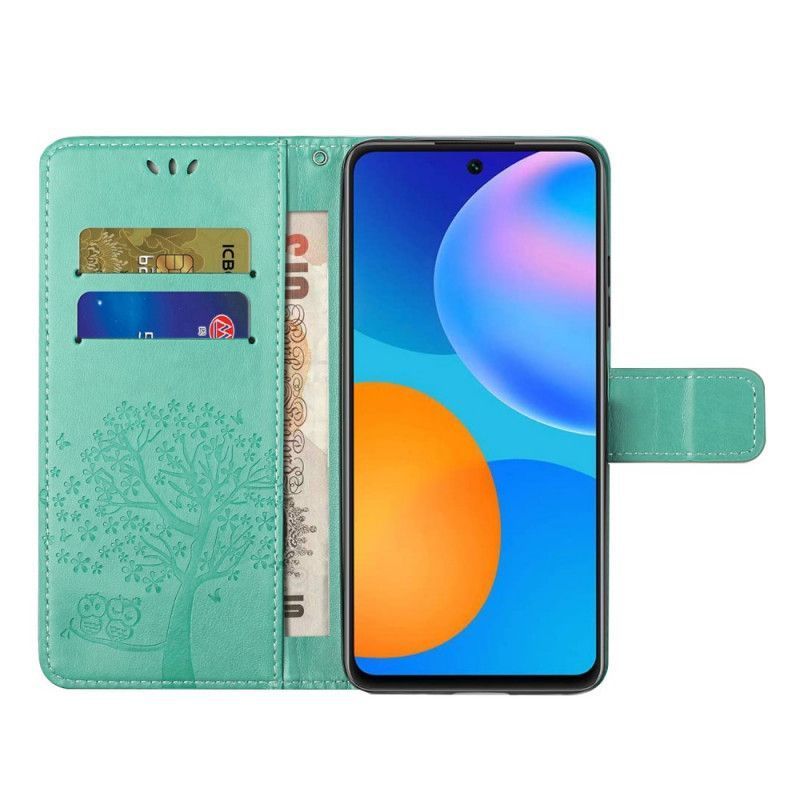 Flipové Pouzdro Xiaomi Redmi Note 11 / Poco M4 Pro 5g Strom A Páskové Sovy