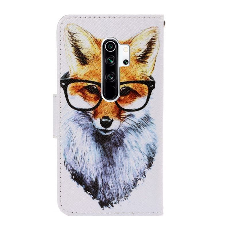 Flipové Pouzdro Xiaomi Redmi Note 8 Pro Nerd Liška S Popruhem