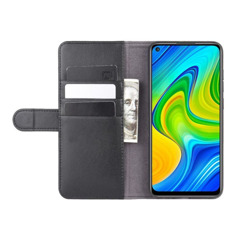 Flipové Pouzdro Xiaomi Redmi Note 9 Pravá Štípaná Kůže