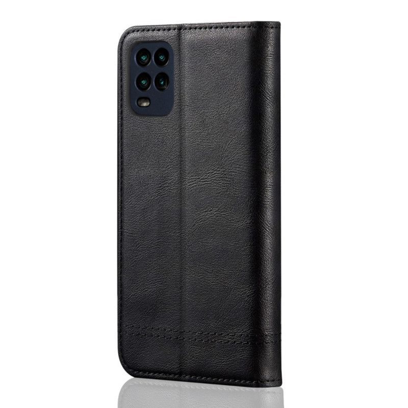 Kožené Pouzdro Folio Na Xiaomi Mi 10 Lite Prošívání S Koženým Efektem