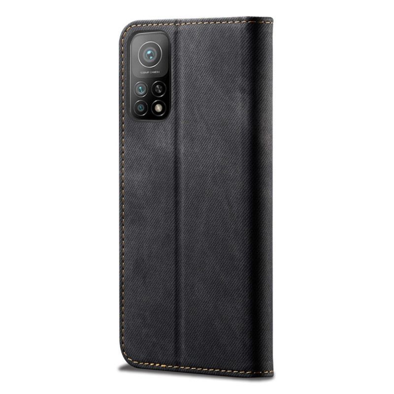 Kožené Pouzdro Folio Na Xiaomi Mi 10t / 10t Pro Džínová Látka