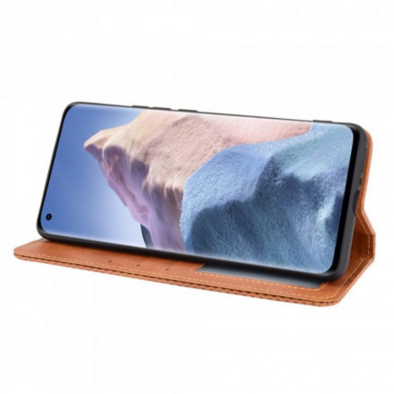 Kožené Pouzdro Folio Na Xiaomi Mi 11 Ultra Stylizovaný Vintage Kožený Efekt