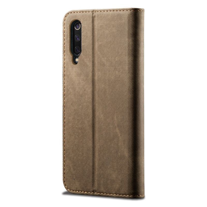 Kožené Pouzdro Folio Na Xiaomi Mi 9 Džínová Látka