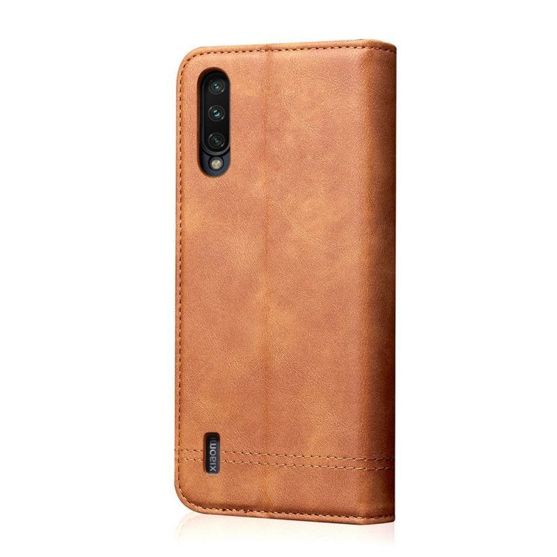 Kožené Pouzdro Folio Na Xiaomi Mi 9 Lite Prošívání S Koženým Efektem