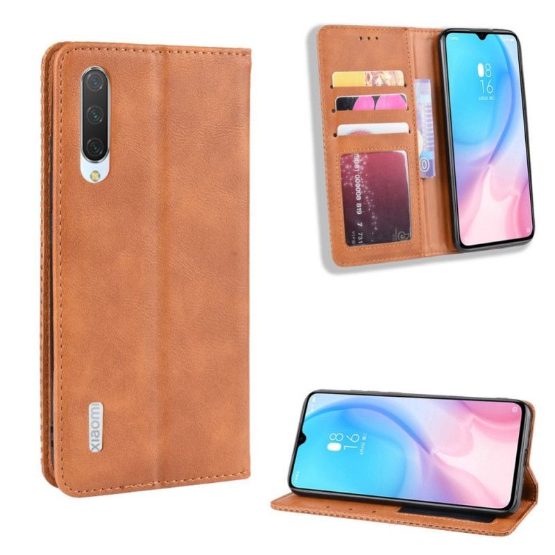 Kožené Pouzdro Folio Na Xiaomi Mi A3 Stylizovaný Vintage Kožený Efekt