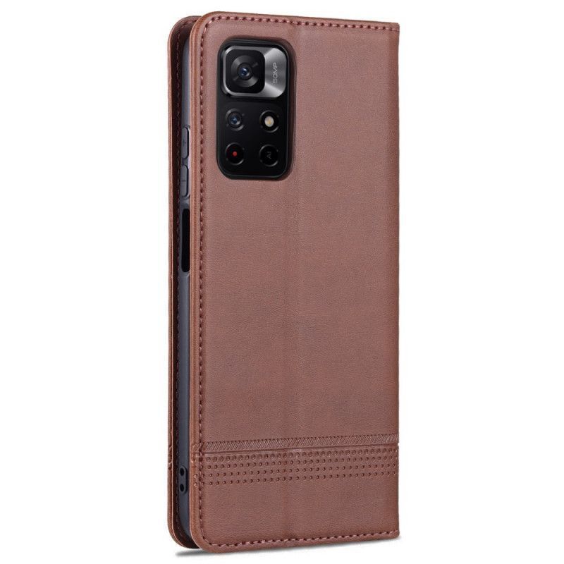 Kožené Pouzdro Folio Na Xiaomi Redmi Note 11 / Poco M4 Pro 5g Styl Kůže Azns