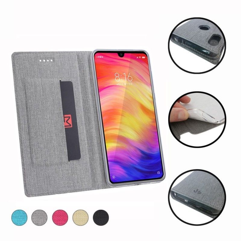 Kožené Pouzdro Folio Na Xiaomi Redmi Note 7 Texturovaný