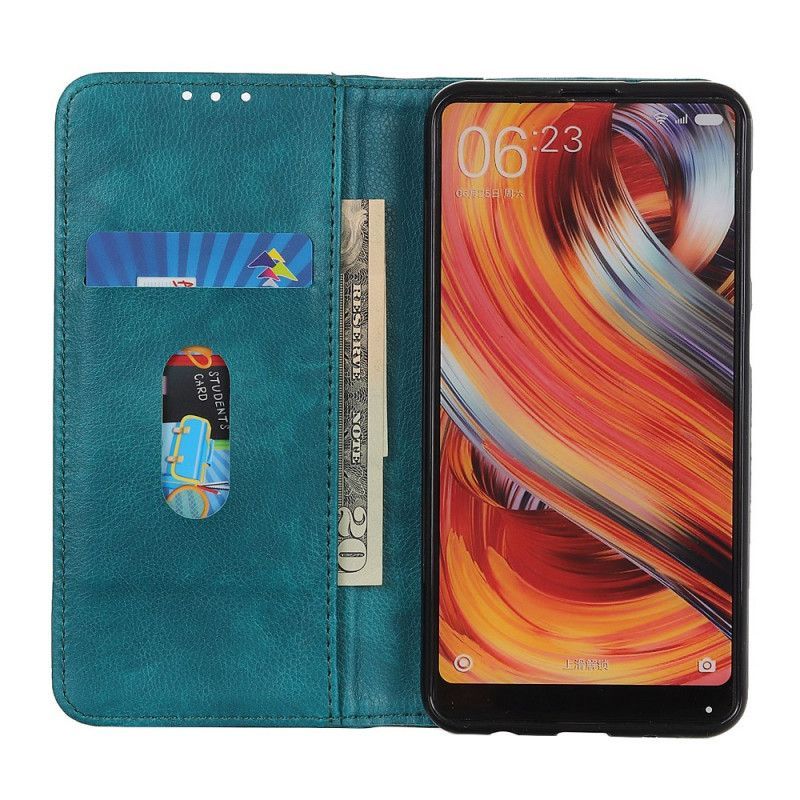 Kožené Pouzdro Folio Na Xiaomi Redmi Note 8 Pro Litchi Verze Štípané Kůže