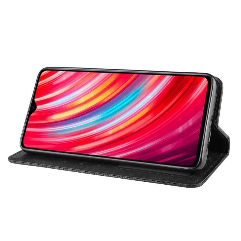 Kožené Pouzdro Folio Na Xiaomi Redmi Note 8 Pro Stylizovaný Vintage Kožený Efekt