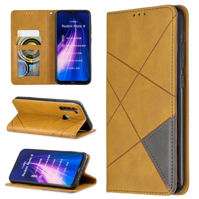 Kožené Pouzdro Folio Na Xiaomi Redmi Note 8 Umělecký Styl