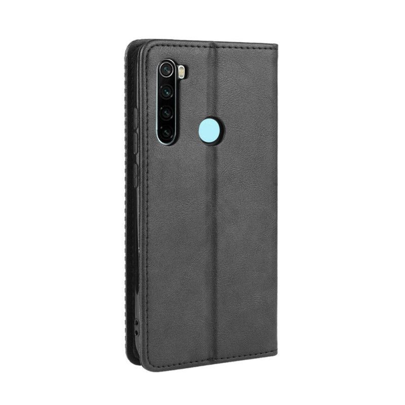 Kožené Pouzdro Folio Na Xiaomi Redmi Note 8t Stylizovaný Vintage Kožený Efekt