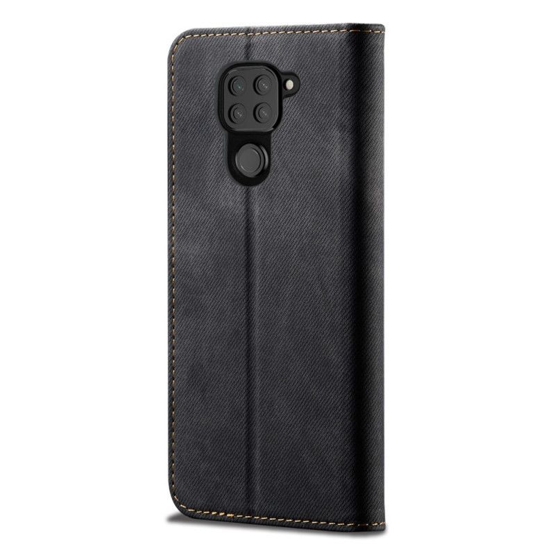 Kožené Pouzdro Folio Na Xiaomi Redmi Note 9 Džínová Látka