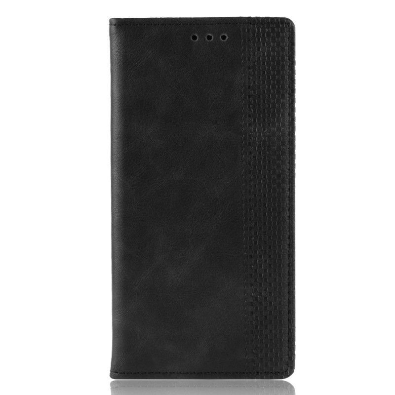 Kožené Pouzdro Folio Xiaomi Mi 10 Lite Stylizovaný Vintage Kožený Efekt