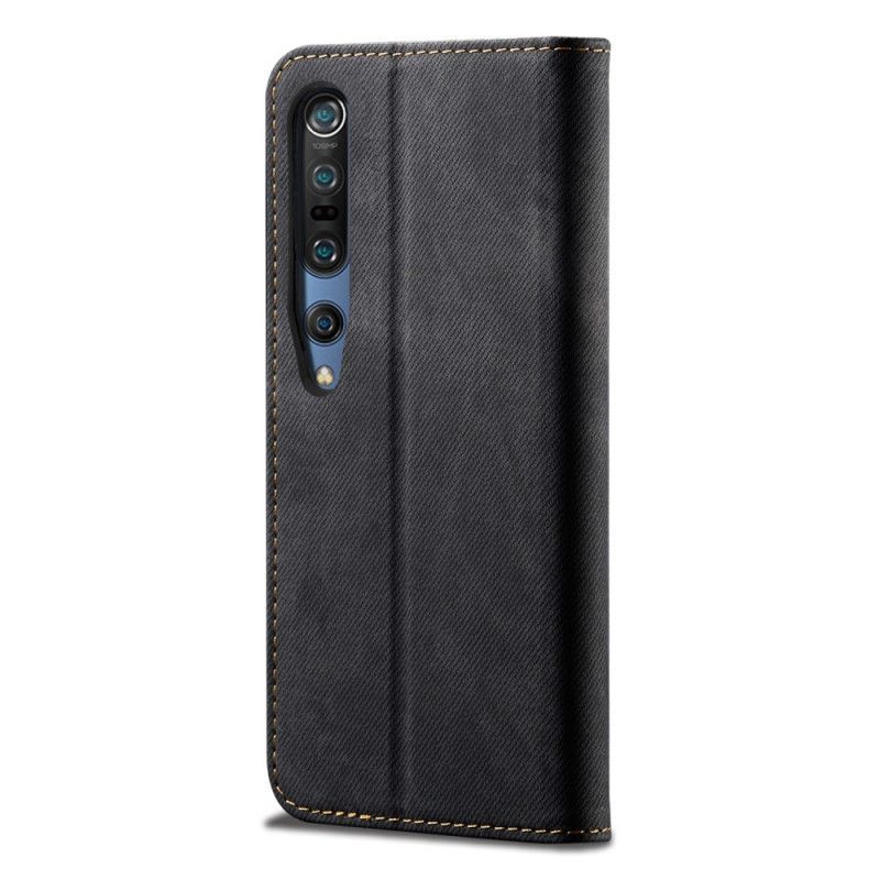 Kožené Pouzdro Folio Xiaomi Mi 10 / 10 Pro Jeansová Látka