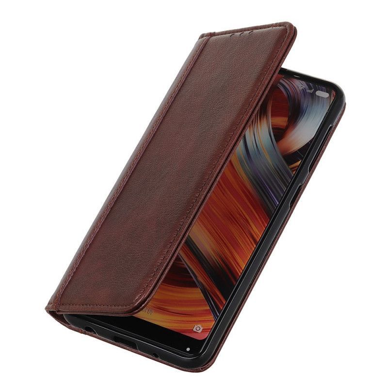 Kožené Pouzdro Folio Xiaomi Mi 10 / 10 Pro Litchi Verze Ze Štípané Kůže