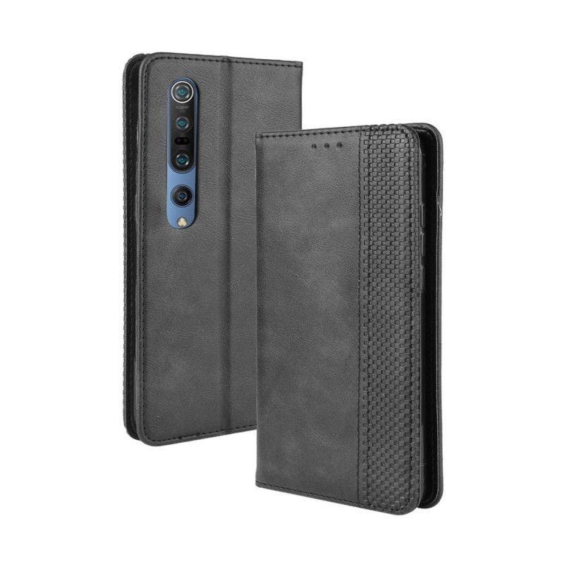 Kožené Pouzdro Folio Xiaomi Mi 10 / 10 Pro Stylizovaný Vintage Kožený Efekt