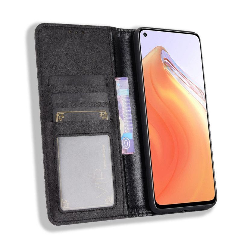 Kožené Pouzdro Folio Xiaomi Mi 10t / 10t Pro Stylizovaný Vintage Kožený Efekt