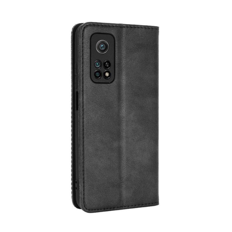 Kožené Pouzdro Folio Xiaomi Mi 10t / 10t Pro Stylizovaný Vintage Kožený Efekt