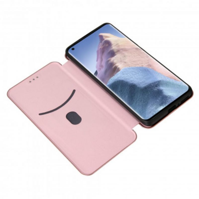 Kožené Pouzdro Folio Xiaomi Mi 11 Ultra Uhlíkové Vlákno S Opěrným Kroužkem