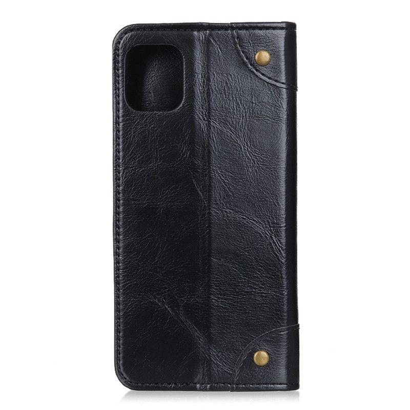 Kožené Pouzdro Folio Xiaomi Mi 11 Vintage Kožené Nýty