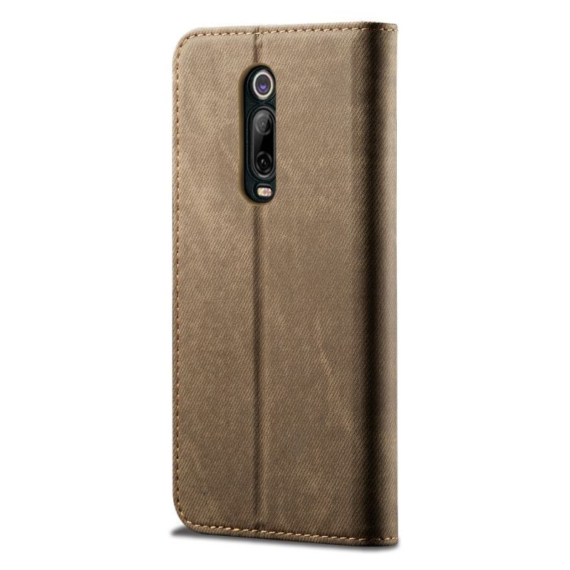 Kožené Pouzdro Folio Xiaomi Mi 9t / Mi 9t Pro Džínová Látka