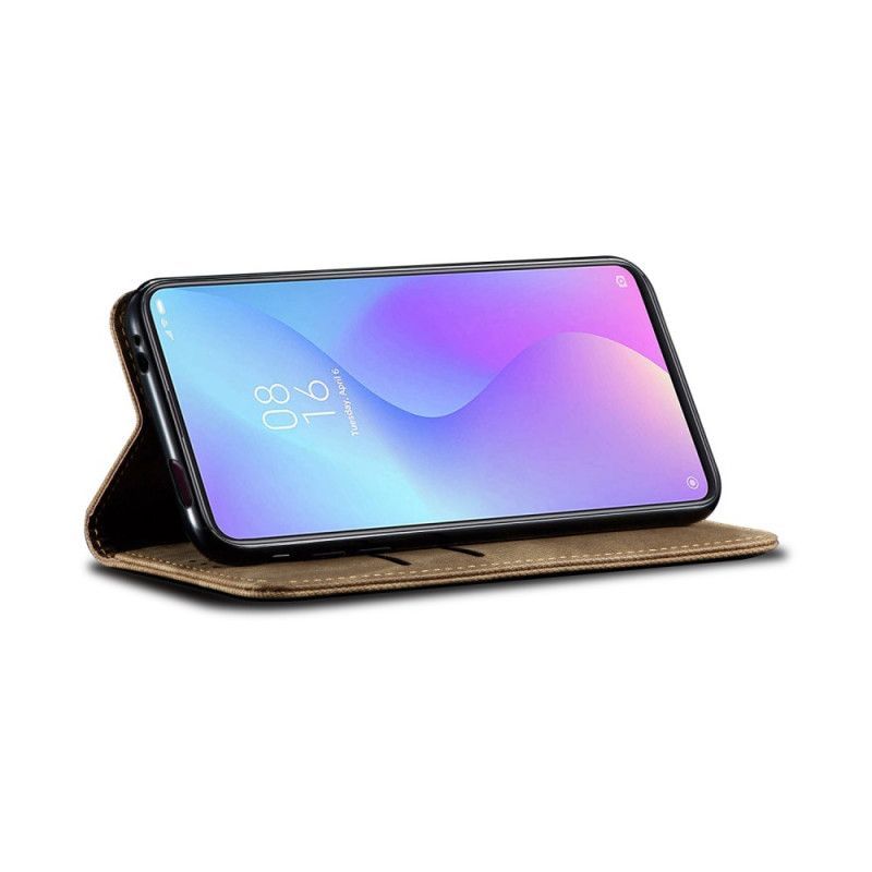 Kožené Pouzdro Folio Xiaomi Mi 9t / Mi 9t Pro Džínová Látka