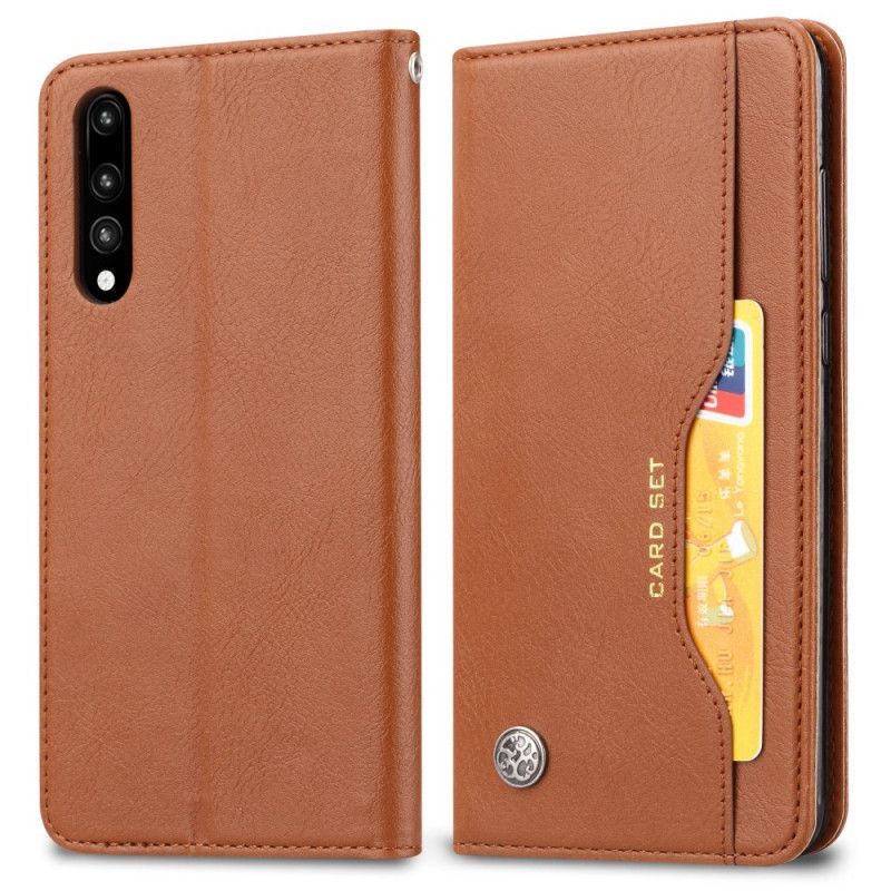 Kožené Pouzdro Folio Xiaomi Mi A3 Držák Na Karty Z Umělé Kůže