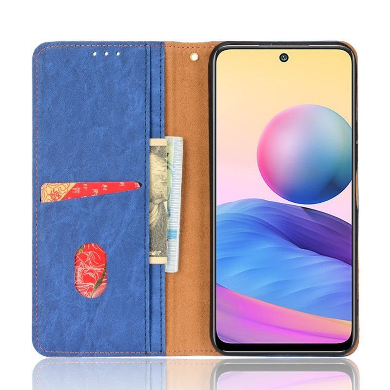 Kožené Pouzdro Folio Xiaomi Redmi 10 Barevný Trojúhelník