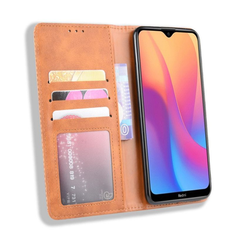 Kožené Pouzdro Folio Xiaomi Redmi 8a Stylizovaný Vintage Kožený Efekt