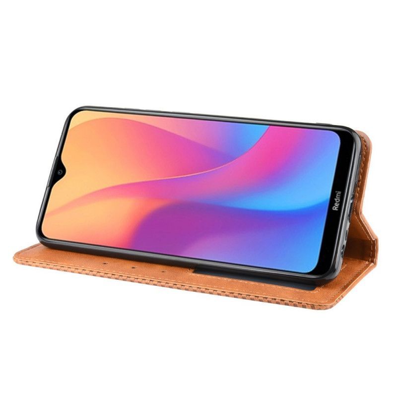 Kožené Pouzdro Folio Xiaomi Redmi 8a Stylizovaný Vintage Kožený Efekt