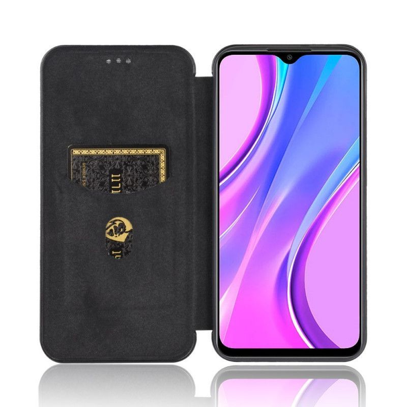 Kožené Pouzdro Folio Xiaomi Redmi 9 Barevný Karbonový Silikon