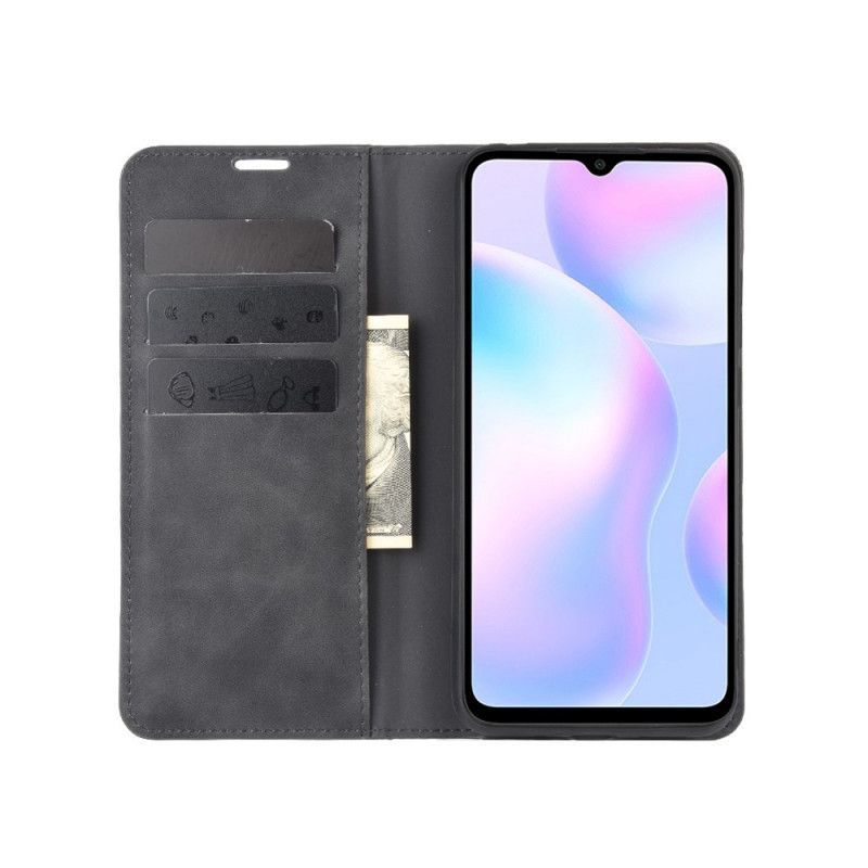 Kožené Pouzdro Folio Xiaomi Redmi 9a Efekt Měkké Kůže