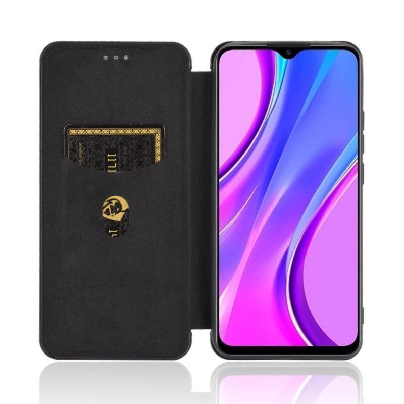 Kožené Pouzdro Folio Xiaomi Redmi 9c Barevný Karbonový Silikon